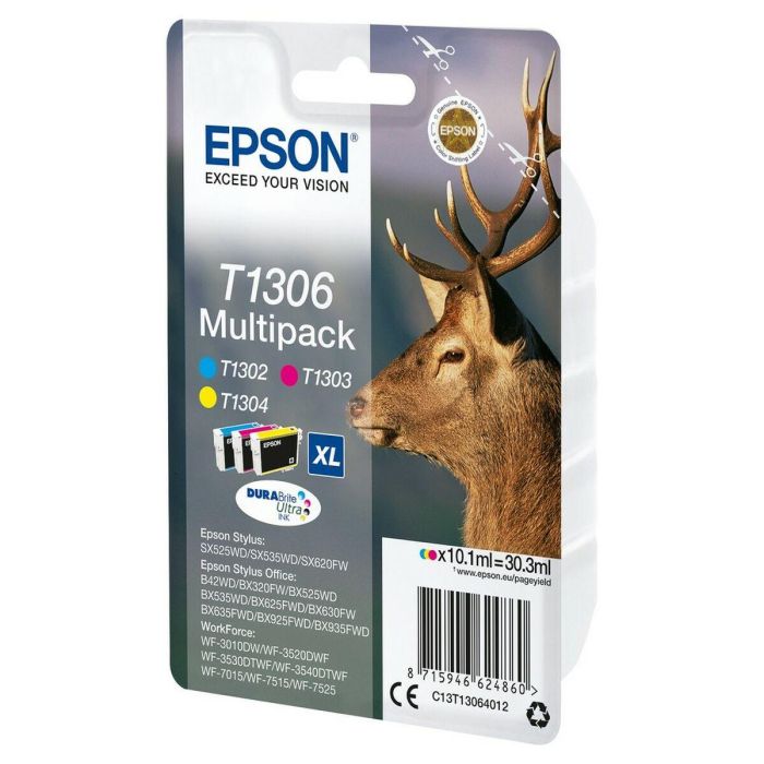 EPSON Multipack T1306 - Ciervo - Cian, Magenta, Amarillo 2