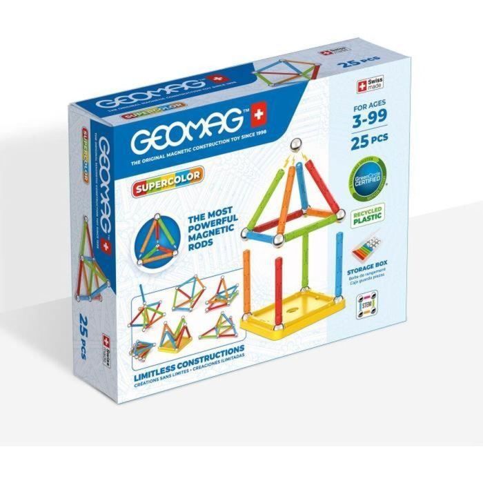 Geomag Juego de Construcción Magnético Supercolor GEO0871772003748 25 Piezas A Partir de 3 Años 8 Geomag Juego de Construcción Magnético Supercolor GEO0871772003748 25 Piezas A Partir de 3 Años 8