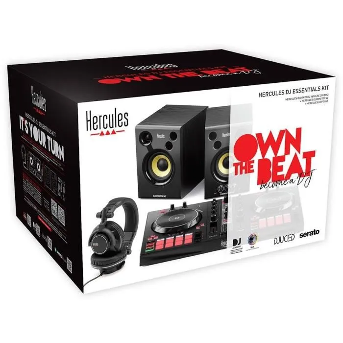 Hercules HER3362934747053 Kit DJ Essentials Control DJ Inpulse + Monitor DJ 32 Altavoces + Auriculares HDP DJ60 5