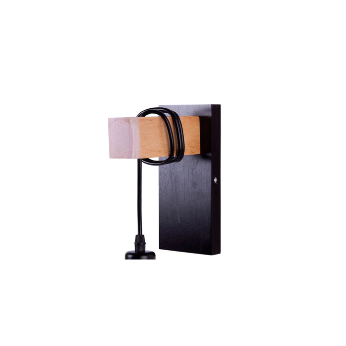Aplique de Pared Elle SKD-W6000 Negro y Madera. Moderno, Vintage, Luz Lectura 5 Aplique de Pared Elle SKD-W6000 Negro y Madera. Moderno, Vintage, Luz Lectura 5