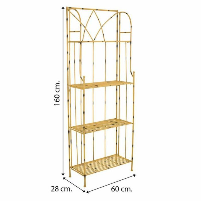 Estantería Alexandra House Living Amarillo Forja 28 x 160 x 60 cm 6