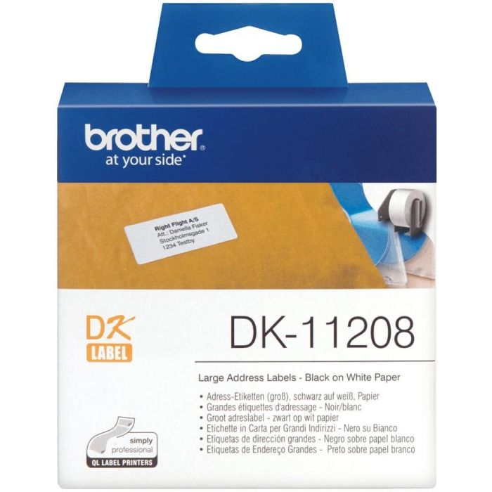 BROTHER Rollo de Etiquetas de 38x90mm de 400 Uds. 2 BROTHER Rollo de Etiquetas de 38x90mm de 400 Uds. 2