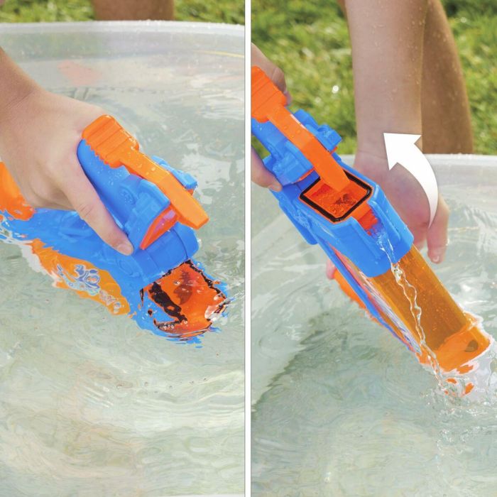 Nerf Super Soaker SOA Flip Fill Pistola de Agua, 4 Estilos de Rociado, Lanzador Juguete 21,5x45 cm Niños +6 Años 2
