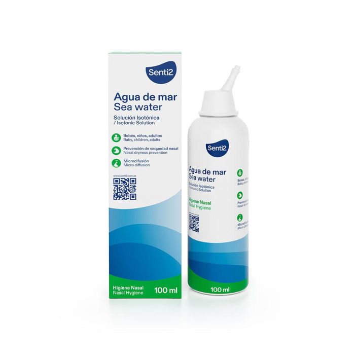 Senti2 Solución Isotónica Agua de Mar Spray Nasal 100 ml para Alivio de Alergias y Secreciones Nasales 1
