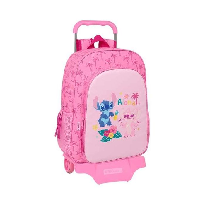 Safta 180 905 Mochila de Carro con Personaje Stitch "Chill" para Niños - Dimensiones 33x42x14 cm, Edad Mínima 3 Años