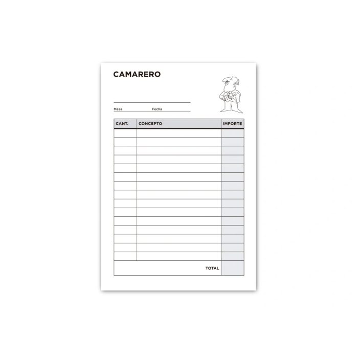 Liderpapel Talonario Camarero 8º Original 2 Copias T302 2