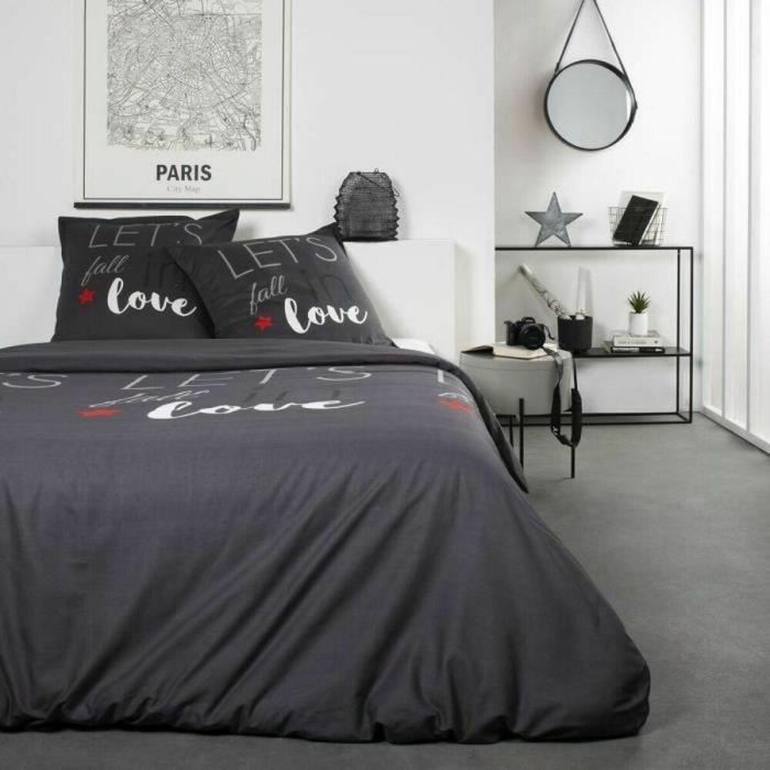 Today Love Juego de Cama 100% Algodón 57 hilos/cm² - Funda Nórdica 240x260 cm y 2 Fundas Almohada 65x65 cm - Estampado Gris 1 Today Love Juego de Cama 100% Algodón 57 hilos/cm² - Funda Nórdica 240x260 cm y 2 Fundas Almohada 65x65 cm - Estampado Gris 1