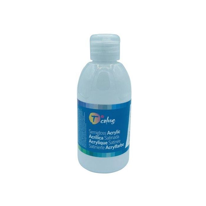 Pintura Acrilica Tcolors 250 Ml (Botella) Blanco