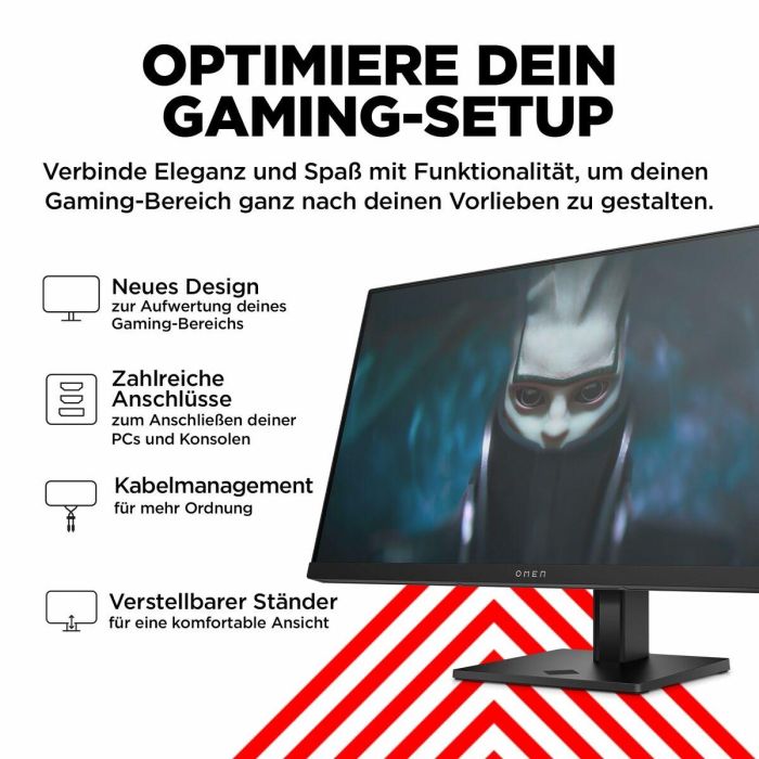 HP OMEN 24 Monitor Gaming 23.8 pulgadas FHD 165Hz para Juegos de Alto Rendimiento, Colores Vibrantes y Diseño Elegante 25
