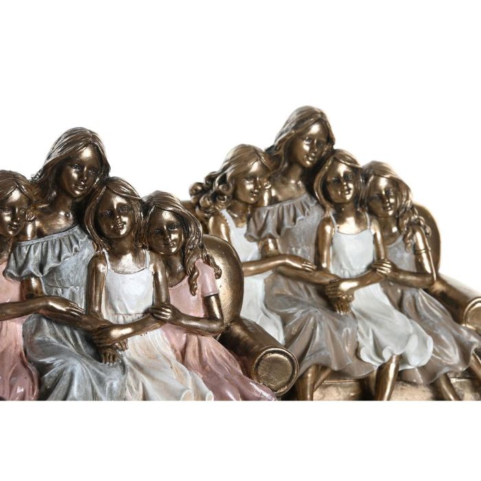Figura Moderno DKD Home Decor Rosa Blanco 10.5 x 15.5 x 17 cm (2 Unidades) 1 Figura Moderno DKD Home Decor Rosa Blanco 10.5 x 15.5 x 17 cm (2 Unidades) 1
