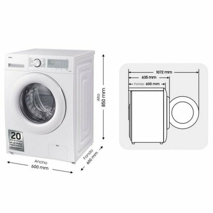 Lavadora Samsung WW80CGC04DTH 60 cm 1400 rpm 8 kg 2