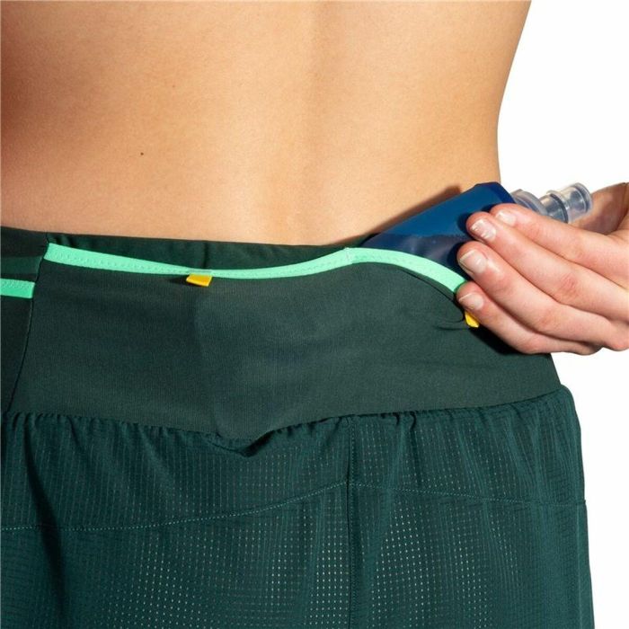 Pantalones Cortos Deportivos para Mujer Brooks High Point 3" 2-in-1 2.0 Verde 3