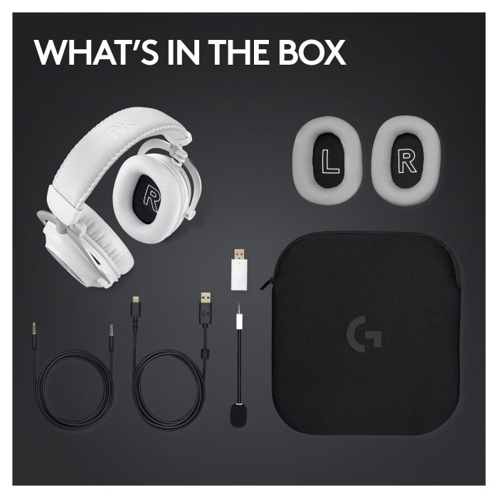 Logitech PRO X 2 Lightspeed Wireless Gaming Headset EMEA28-935 Inalámbrico para Juegos Color Blanco