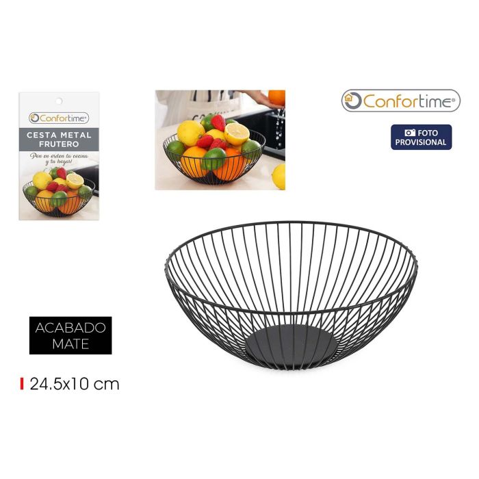 Cesta de metal para frutas Confortime 24.5 x 10 cm (12 Unidades) Cesta de metal para frutas Confortime 24.5 x 10 cm (12 Unidades)