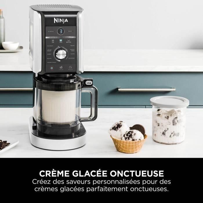 Ninja NC501EU Creami Deluxe Máquina de Helados y Batidos 2.1L con 3 Recipientes, Preparación de Sorbete, Negro/Plata 2 Ninja NC501EU Creami Deluxe Máquina de Helados y Batidos 2.1L con 3 Recipientes, Preparación de Sorbete, Negro/Plata 2