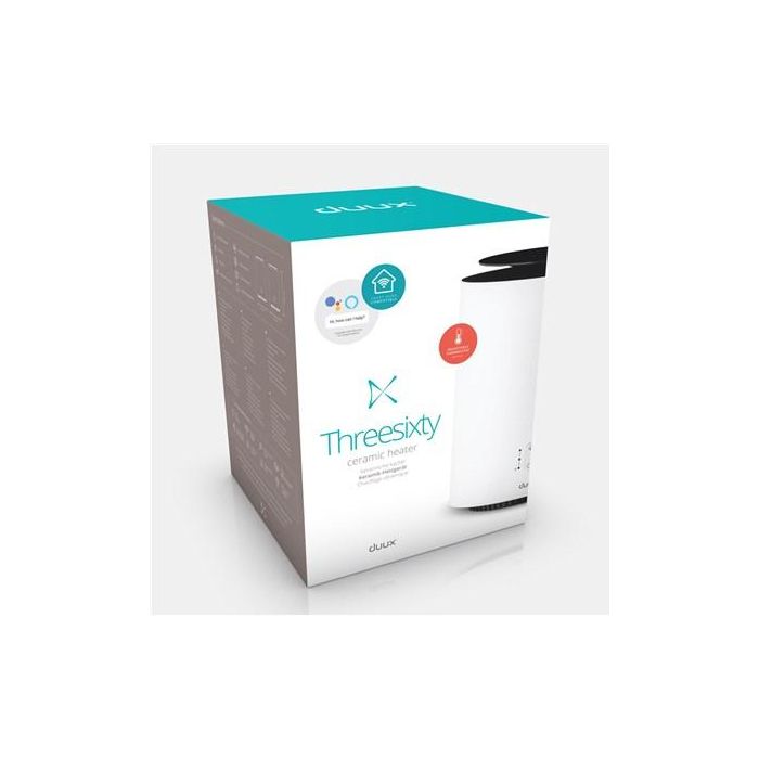 Duux Calefactor Threesixty 2 DXCH08 Blanco 1800W Calefacción Rápida 360° y App Control 9