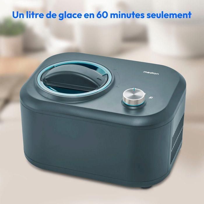 Máquina para hacer helados MEDION con compresor (apta para preparar helados, yogur helado y sorbetes, 1 litro, 100 1 Máquina para hacer helados MEDION con compresor (apta para preparar helados, yogur helado y sorbetes, 1 litro, 100 1