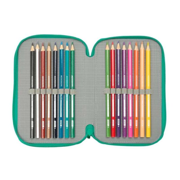 Safta Plumier Triple 37 Pcs Resistente Al Agua Real Betis Balompie 12,5x19,5x5,5 cm 3