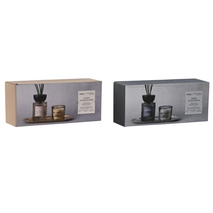 Ambientador Mikado Urban DKD Home Decor Ambar Gris 6 x 11 x 6 cm Set de 3 (2 Unidades) 3