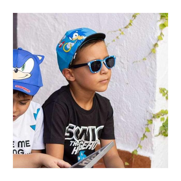 Cerdá Gorra y Gafas de Sol Infantiles Sonic 53 cm Azul para Niños 2-8 Años 3