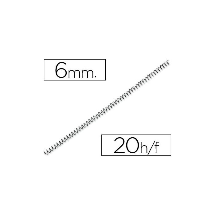 Espiral Metalico Q-Connect 56 4:1 6 mm 1 mm Caja De 200 Unidades