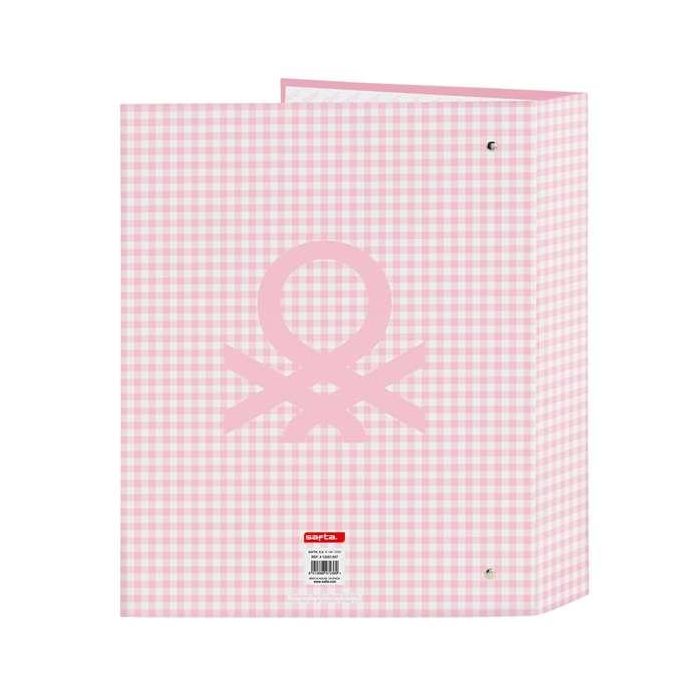 Carpeta de anillas Benetton Vichy Rosa A4 27 x 33 x 6 cm 1 Carpeta de anillas Benetton Vichy Rosa A4 27 x 33 x 6 cm 1