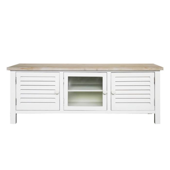 Mueble de TV DKD Home Decor Abeto Blanco Madera MDF 120 x 40 x 45 cm