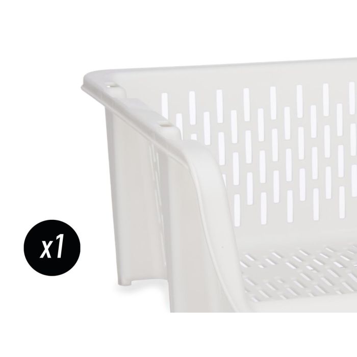 Verdulero Apilable Blanco Kinvara 30X13CM (24 Unidades) 3 Verdulero Apilable Blanco Kinvara 30X13CM (24 Unidades) 3