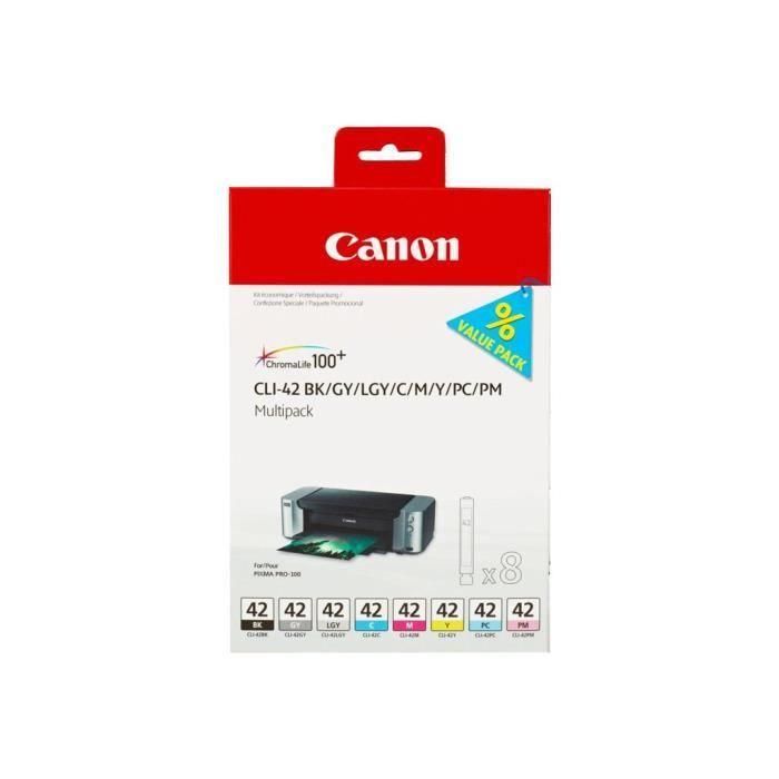 Ink-Jet Cli-42 Canon Pixma Pro-100 - 100S Multipack 8 Colores Bk -Gy - Lgy - C - M - Y - Pc - Pm 13 mL 4