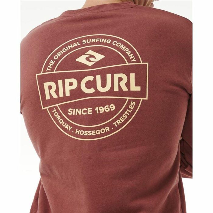 Sudadera sin Capucha Hombre Rip Curl Stapler Crew Marrón 2