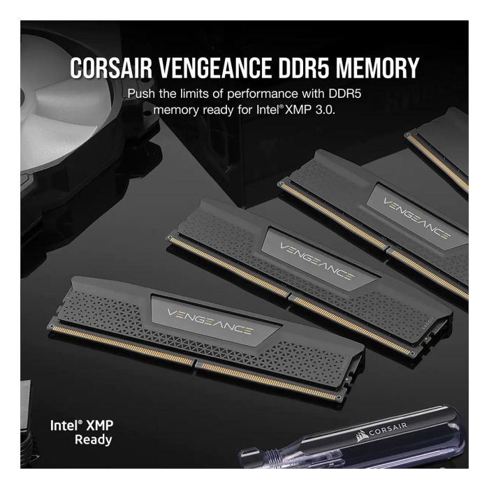 Corsair CMK32GX5M2X7200C34 Memoria RAM DDR5 de 32GB (2x16GB) 7200MHz CL34 Vengeance Black para PC