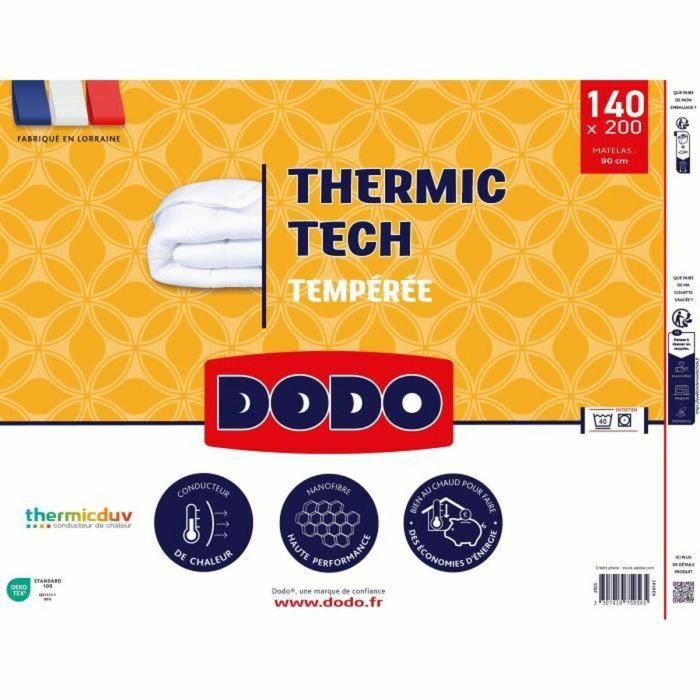 Dodo DOD3307419759565 Edredón nórdico templado 250 g/m² Thermic Tech 140 x 200 cm Blanco 1