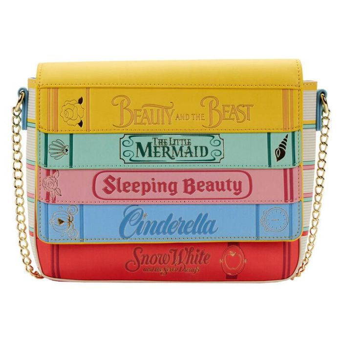 Loungefly Bolso Bandolera Princesas Disney Libros Clásicos Cuero Vegano 23.75cm