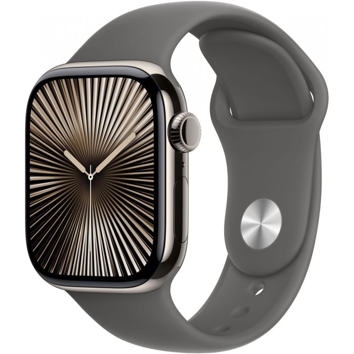 Apple Watch Series 10 GPS + Cellular 42mm Caja de Titanio Natural con Correa Deportiva Gris Piedra S/M 0 Apple Watch Series 10 GPS + Cellular 42mm Caja de Titanio Natural con Correa Deportiva Gris Piedra S/M 0