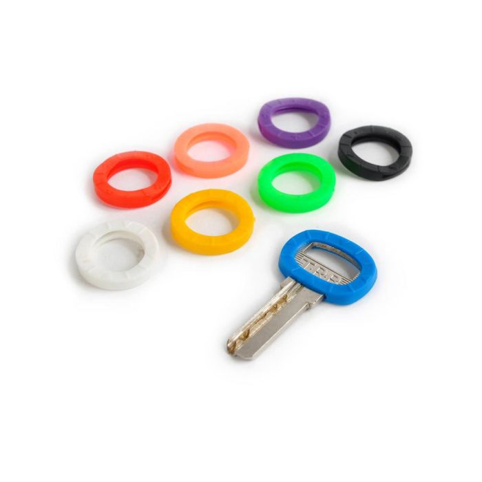 Pack 20 arandelas plastico marcador de llaves (colores surtidos)