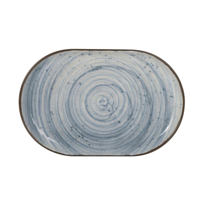 Fuente Ovalada Swirl Nordic Brillo 20x13x2 cm - Inde (24 Unidades) 1 Fuente Ovalada Swirl Nordic Brillo 20x13x2 cm - Inde (24 Unidades) 1