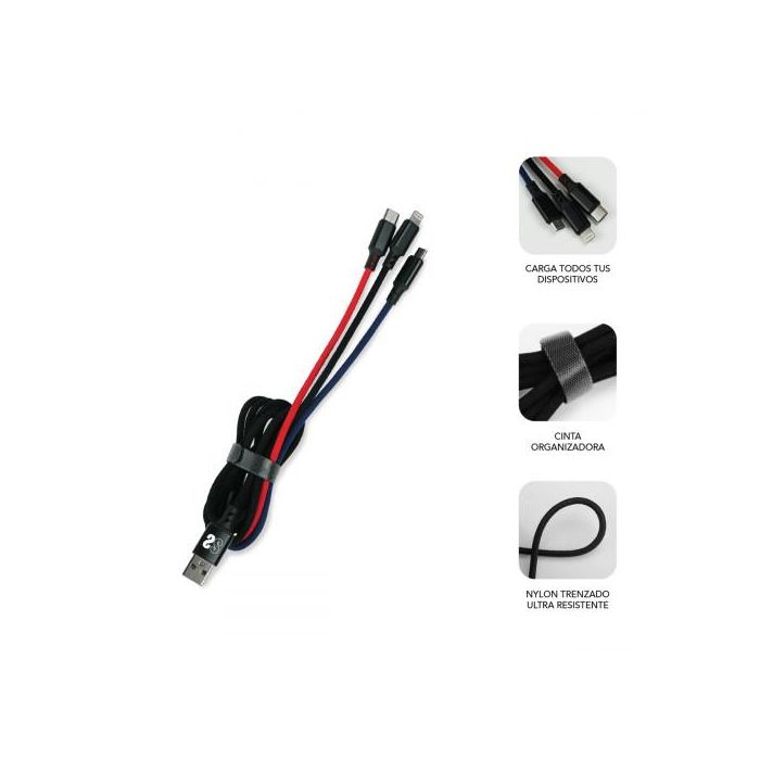 SUBBLIM Cable Premium 3in1 3.0 (Micro USB+Type C+Lightning) 1 SUBBLIM Cable Premium 3in1 3.0 (Micro USB+Type C+Lightning) 1