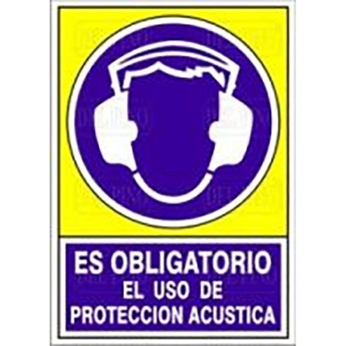 Duver Señal Plástica 420x297mm Es Obligatorio Uso Protección Acústica para Seguridad Laboral