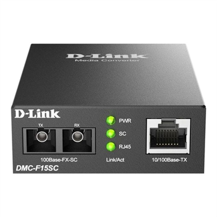 D-Link Convertidor Fibra F15Sc - Conversor de Medios 100 Mbit/s, 15000 m, 1310 nm 0 D-Link Convertidor Fibra F15Sc - Conversor de Medios 100 Mbit/s, 15000 m, 1310 nm 0