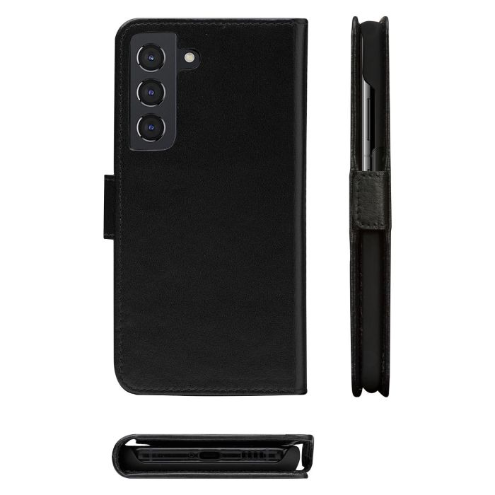dbramante1928 Lynge - Funda cartera con cierre magnético de cuero negro para Samsung Galaxy S21+ 5G, con bolsillos para tarjetas 5