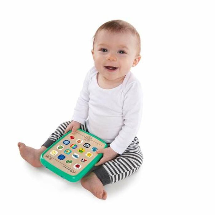Hape Tablet de Madera Magic Touch Curiosity Interactiva para Bebés +6 meses 19x14,7x2,6 cm 10