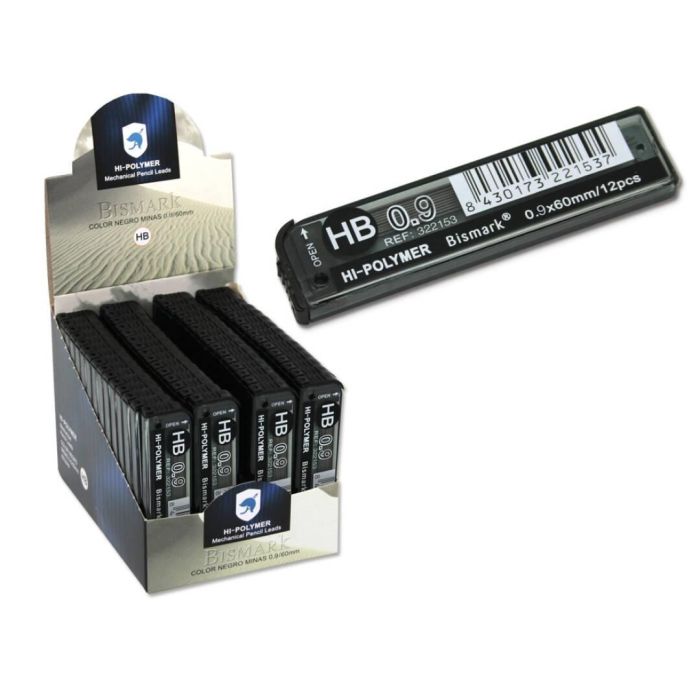 Bismark Minas Hy-Polymer 0,9 mm Hb Caja Expositora Con 60 Estuches De 12 Ud Grafito Bismark Minas Hy-Polymer 0,9 mm Hb Caja Expositora Con 60 Estuches De 12 Ud Grafito