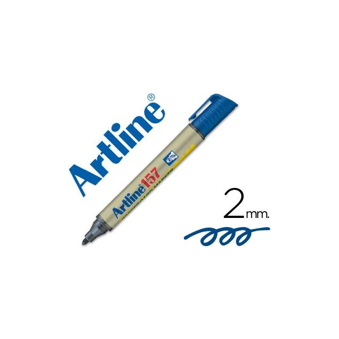 Rotulador Artline Pizarra Ek-157 Azul Punta Redonda 2 mm 12 unidades