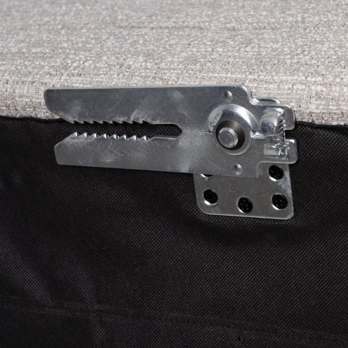 Sofá Chaise Longue Gris Tejido-Madera 240 X 155 X 86 cm