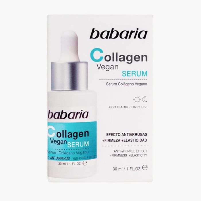 Babaria COLAGENO VEGANO serum Facial Reafirmante Intenso Antiarrugas, Firmeza y Luminosidad para Todo Tipo de Piel 30 ml