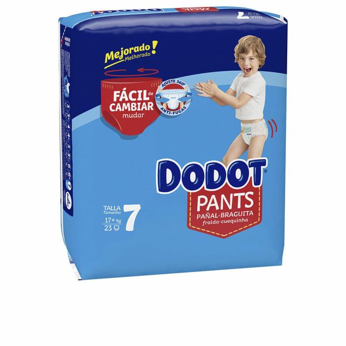 Dodot PANTS Pañal Braguita Talla 7 (17+ kg) - Pañales desechables para bebés con protección fugas y piel seca 23 unidades 0 Dodot PANTS Pañal Braguita Talla 7 (17+ kg) - Pañales desechables para bebés con protección fugas y piel seca 23 unidades 0