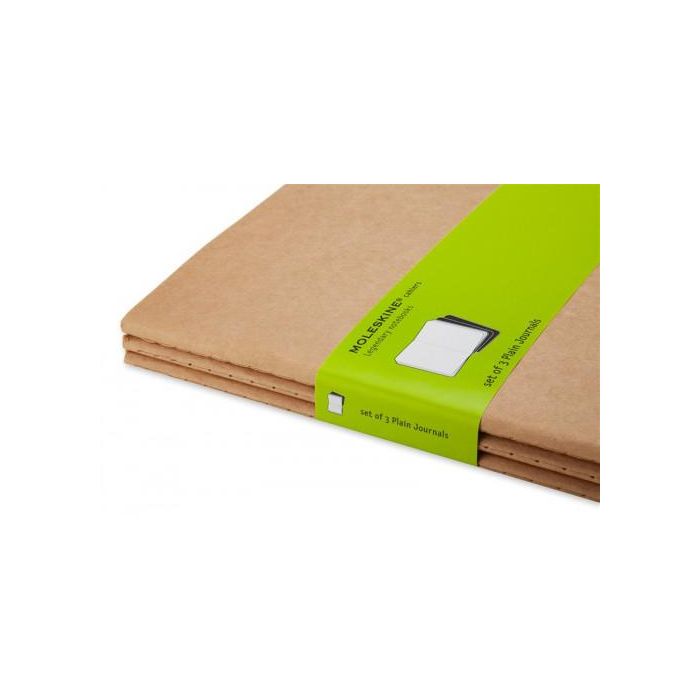 Cuaderno Moleskine Cahier 19X25 120H Lisa Marron Kraft Set De 3 3