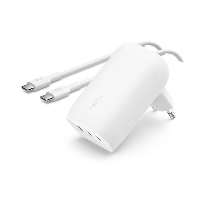 Belkin Cargador 67W con 3 Puertos USB-C Incluye Cable 0 Belkin Cargador 67W con 3 Puertos USB-C Incluye Cable 0