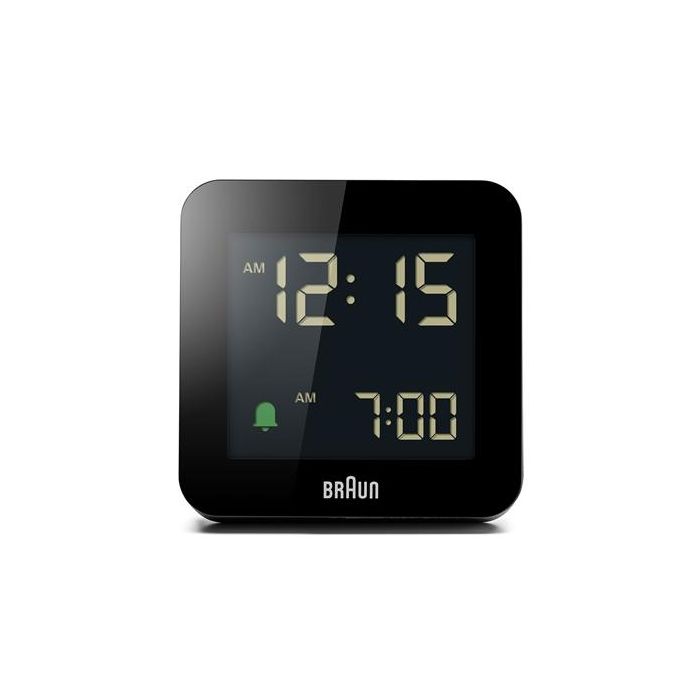 Braun BC-09-B Reloj Despertador Digital Negro con Snooze Pantalla LCD Retroiluminada 4