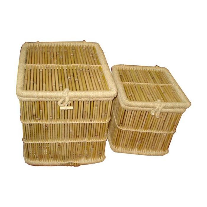 Cesta Balines DKD Home Decor Natural 46 x 55 x 46 cm Set de 2